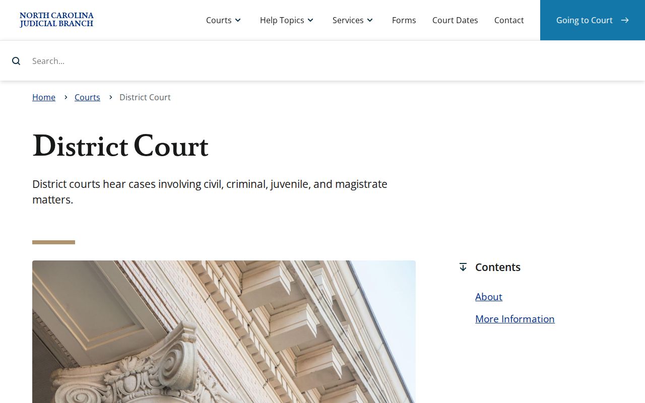 Cleveland County criminal docket reference to District Court functions